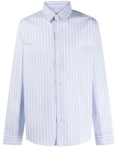 Michael Kors Striped Long-sleeve Shirt - Blue