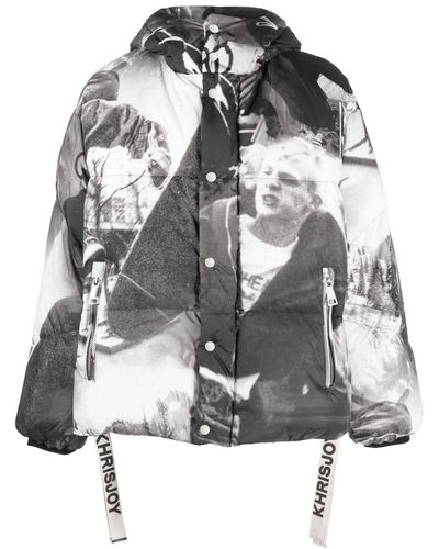 Khrisjoy Photograph-print Padded Jacket - Gray