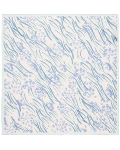 A Kind Of Guise Watercolour-print Cotton Scarf - Blue