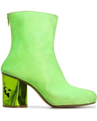 Maison Margiela Crushed Heel Ankle Boots - Green