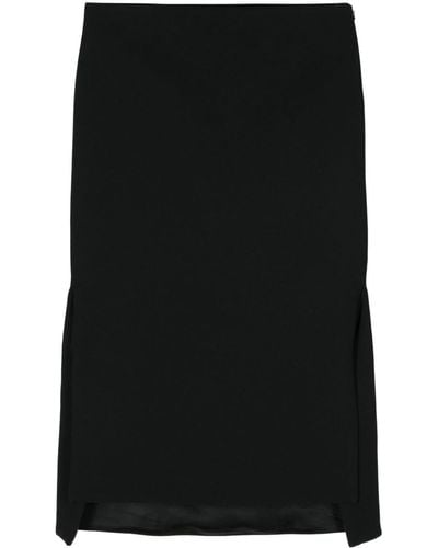 Sportmax Side-slits midi skirt - Nero