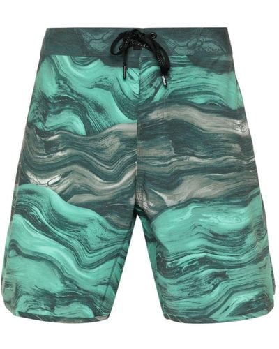 Oakley Abstract-pattern Swim Shorts - Green