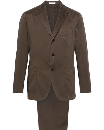 Boglioli Single-breasted Cotton Suit - Brown