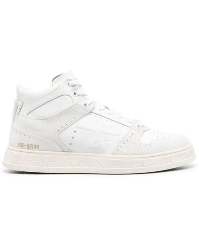 Premiata Quinn High-top Leather Sneakers - White