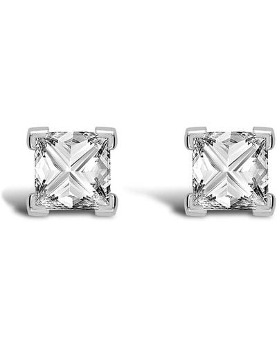 Pragnell Pendientes RockChic en oro blanco de 18kt con diamante - Metálico