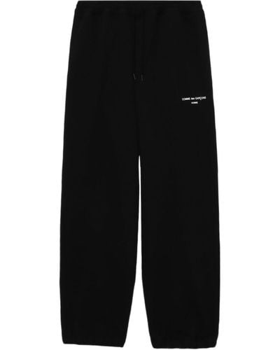 Comme des Garçons Logo-embroidered Drawstring Track Pants - Black
