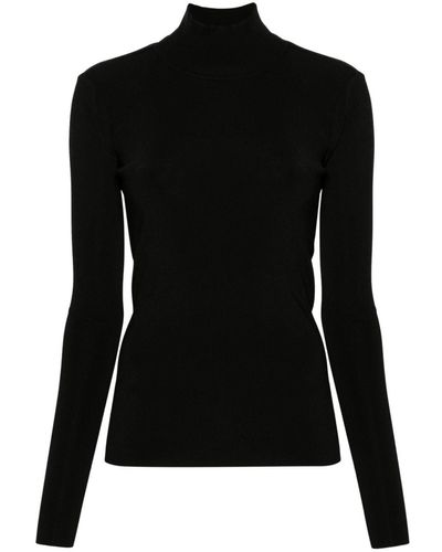 Fabiana Filippi Open-back Roll-neck Sweater - Black