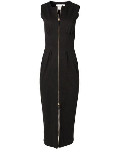 Carolina Herrera Zip-front Shift Dress - Black