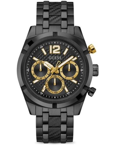 Guess USA Chronograph Kwarts Horloge 44 Mm - Zwart