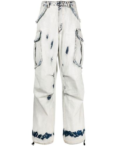 DARKPARK Pantalon Vivi en jean à poches cargo - Blanc