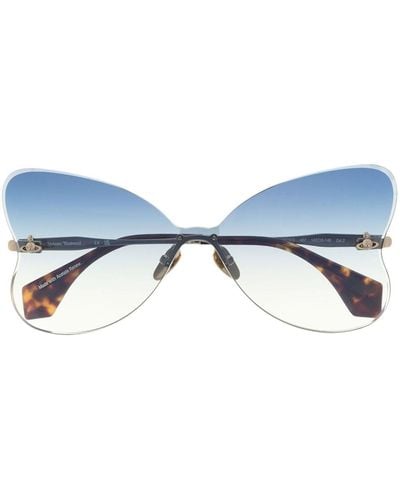 Vivienne Westwood Gafas de sol con montura de mariposa - Azul