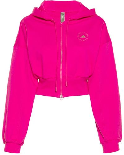 adidas By Stella McCartney Cropped-Hoodie mit Logo-Print - Pink