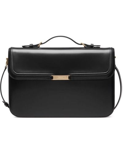 Bally Deco Leather Briefcase - Black