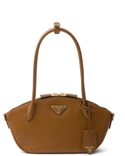 Prada Small Leather Handbag - Brown