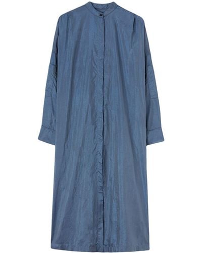 Jil Sander Belted Midi Shirt Dress - Blue