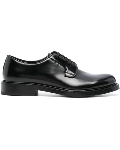 Prada Oxford-Schuhe mit Logo-Prägung - Schwarz