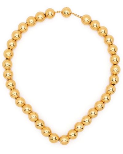 Jil Sander -plated Bead Necklace - Metallic