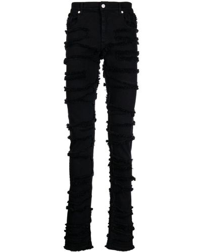 1017 ALYX 9SM Distressed Frayed Skinny Jeans - Black