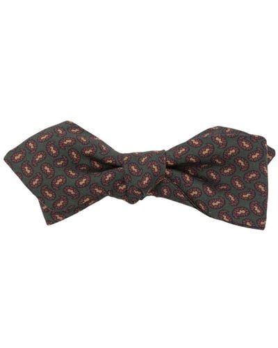 Polo Ralph Lauren Graphic-print Silk Bow Tie - Brown