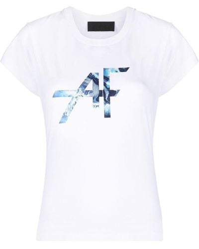Alberta Ferretti T-Shirt mit Logo-Print - Weiß