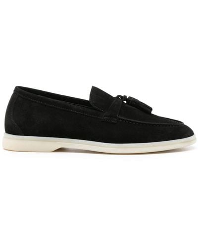 SCAROSSO Leandra Suede Loafers - ブラック
