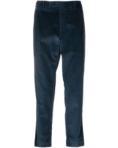 PT Torino Pantalon côtelé Rebel à coupe fuselée - Bleu
