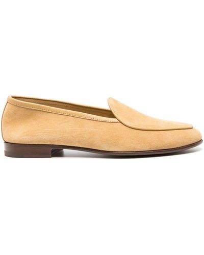 SCAROSSO Nils Suede Loafers - Natural