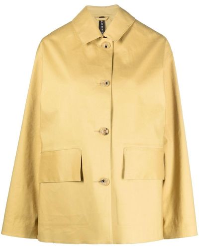 Mackintosh Zinnia Button-up Cotton Jacket - Yellow