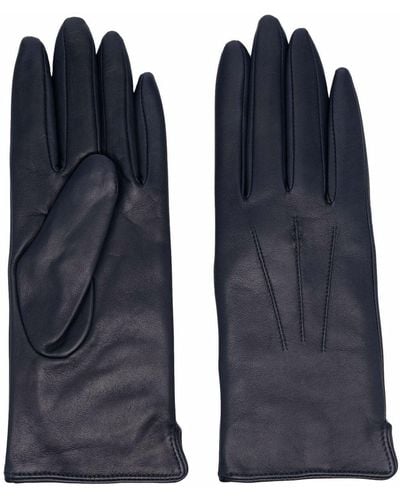 Aspinal of London Slip-on Leather Gloves - Blue
