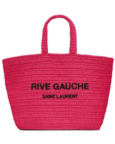 Saint Laurent Pannier Straw Tote Bag - Farfetch