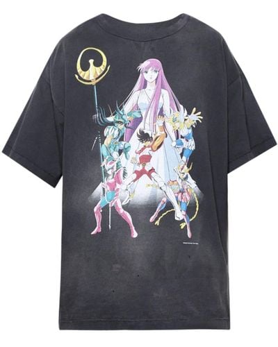 SAINT Mxxxxxx T-Shirt mit Anime-Print - Blau