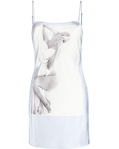 Fleur du Mal Marilyn Sleeveless Slip Dress - White