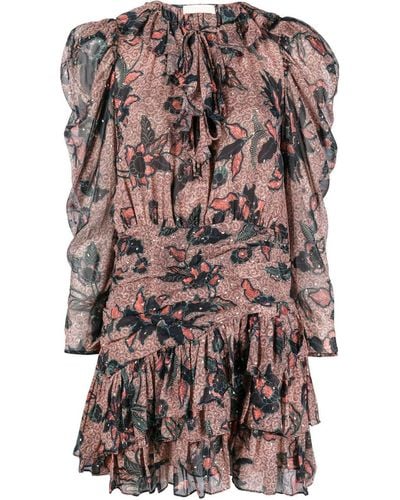 Ulla Johnson Floral-print Ruffled Dress - Pink
