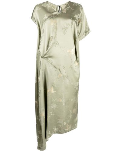 Uma Wang X onefifteen robe asymétrique en jacquard - Vert