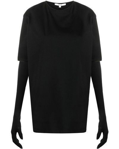 MANURI Glove-sleeve T-shirt - Black