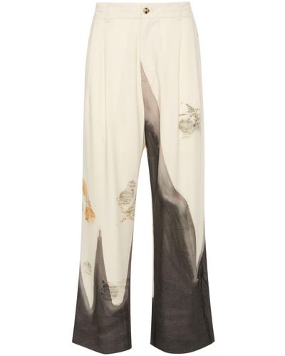 Feng Chen Wang Natural-dyed Straight-leg Trousers