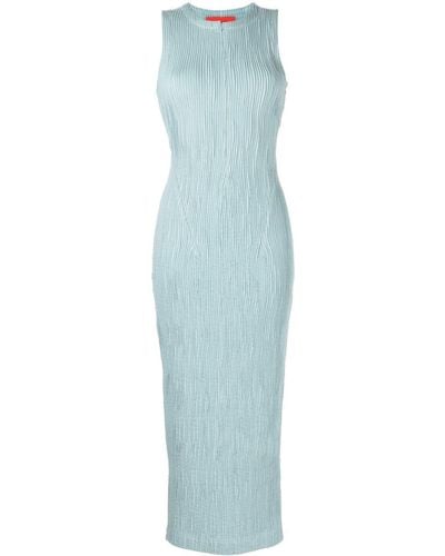 Eckhaus Latta Sliced Midi Dress - Blue