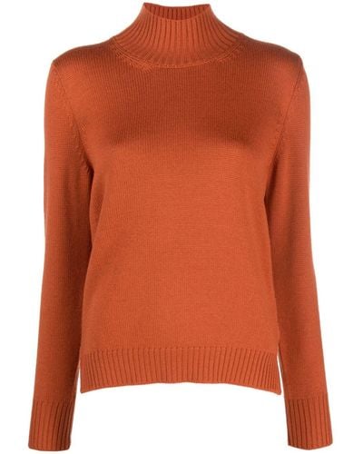 Fileria High-neck Long-sleeve Sweater - Orange