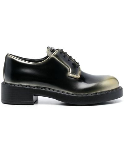 Prada Zapatos oxford con efecto sombreado - Negro