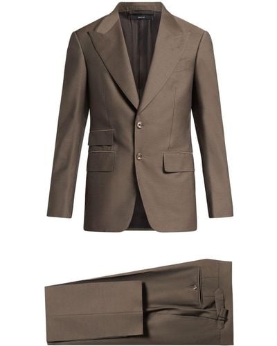 Tom Ford Single-breasted Straight-leg Suit - Brown