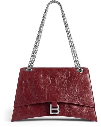 Balenciaga Medium Crush Chain-strap Shoulder Bag - Red
