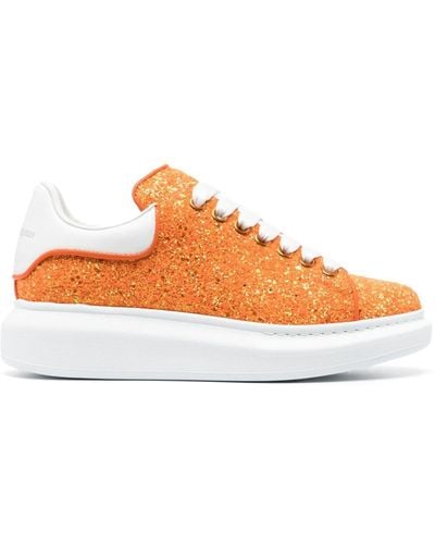 Alexander McQueen Oversized-Sneakers mit Glitter - Orange