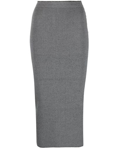 Ludovic de Saint Sernin Ribbed-knit Tube Skirt - Grey