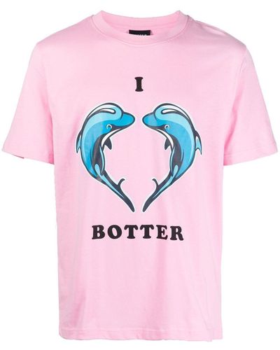 BOTTER Logo-print Organic Cotton T-shirt - Pink