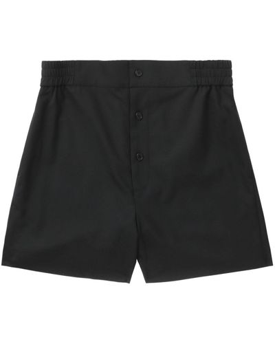 we11done Pantalones cortos de talle alto - Negro