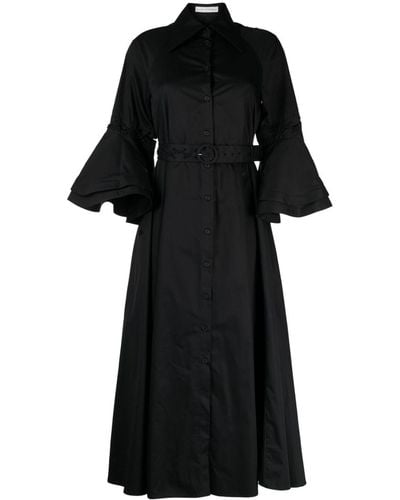Palmer//Harding Hope Cotton Midi Shirtdress - Black