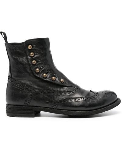 Officine Creative Lexikon 153 Leather Boots - Black