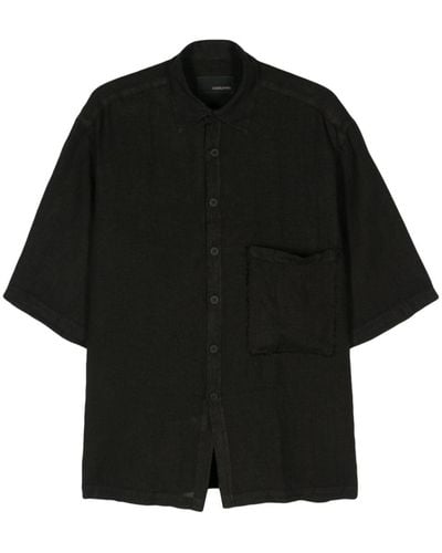 Costumein Chemise sans col à bords francs - Noir