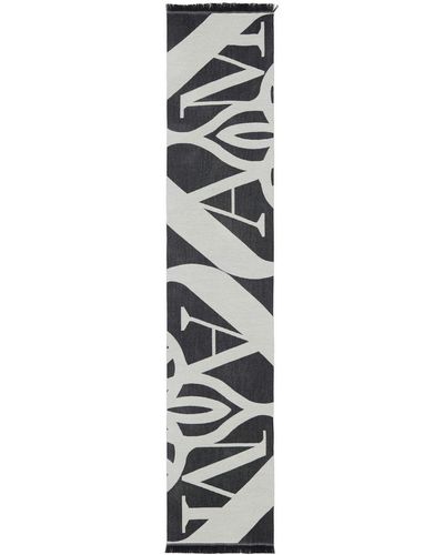 Alexander McQueen Sjaal Met Logo Intarsia - Wit
