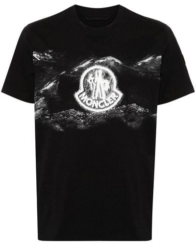 Moncler T-shirt Met Logoprint - Zwart